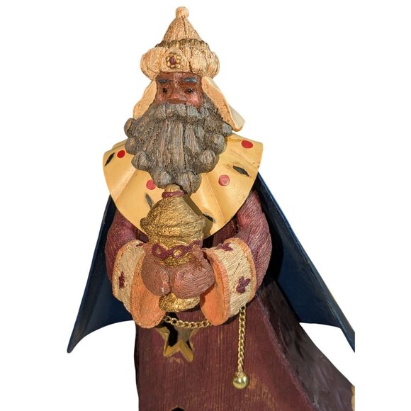 Nativity Set w/ Holy Family 3 Wise Men & Camel Wood/Metal/Ceramic Rustic - Picture 10 of 16